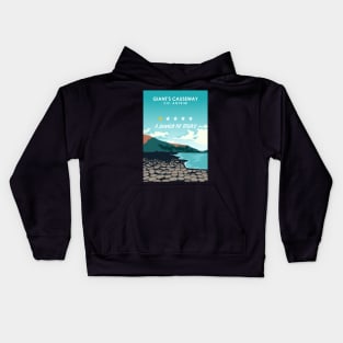 Giant's Causeway One Star Review Northern Ireland Travel Poster Kids Hoodie